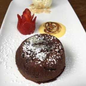 Gluten-free molten chocolate cake from Senza Gluten